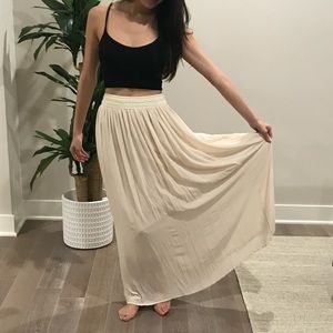 Blush pink maxi skirt